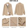imageCOOFANDY Mens Corduroy Button Down Shirts Jackets Casual Long Sleeve Shacket Lightweight Overshirts with Flap PocketsBeige