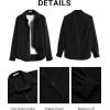imageCOOFANDY Mens Corduroy Button Down Shirts Jackets Casual Long Sleeve Shacket Lightweight Overshirts with Flap PocketsBlack