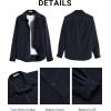 imageCOOFANDY Mens Corduroy Button Down Shirts Jackets Casual Long Sleeve Shacket Lightweight Overshirts with Flap PocketsDark Blue