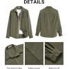 imageCOOFANDY Mens Corduroy Button Down Shirts Jackets Casual Long Sleeve Shacket Lightweight Overshirts with Flap PocketsDark Green