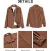 imageCOOFANDY Mens Corduroy Button Down Shirts Jackets Casual Long Sleeve Shacket Lightweight Overshirts with Flap PocketsLight Brown