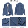 imageCOOFANDY Mens Corduroy Button Down Shirts Jackets Casual Long Sleeve Shacket Lightweight Overshirts with Flap PocketsNavy Blue
