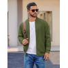 imageCOOFANDY Mens Cotton Bomber Jacket Lightweight Flight Jackets Casual Softshell Varisty JacketArmy Green