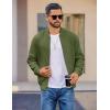 imageCOOFANDY Mens Cotton Bomber Jacket Lightweight Flight Jackets Casual Softshell Varisty JacketArmy Green