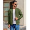 imageCOOFANDY Mens Cotton Bomber Jacket Lightweight Flight Jackets Casual Softshell Varisty JacketArmy Green