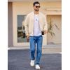 imageCOOFANDY Mens Cotton Bomber Jacket Lightweight Flight Jackets Casual Softshell Varisty JacketBeige