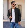 imageCOOFANDY Mens Cotton Bomber Jacket Lightweight Flight Jackets Casual Softshell Varisty JacketBlack