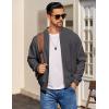 imageCOOFANDY Mens Cotton Bomber Jacket Lightweight Flight Jackets Casual Softshell Varisty JacketDark Grey