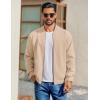 imageCOOFANDY Mens Cotton Bomber Jacket Lightweight Flight Jackets Casual Softshell Varisty JacketKhaki1