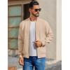 imageCOOFANDY Mens Cotton Bomber Jacket Lightweight Flight Jackets Casual Softshell Varisty JacketKhaki1