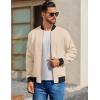 imageCOOFANDY Mens Cotton Bomber Jacket Lightweight Flight Jackets Casual Softshell Varisty JacketMoon Gray
