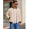 imageCOOFANDY Mens Cotton Bomber Jacket Lightweight Flight Jackets Casual Softshell Varisty JacketMoon Gray