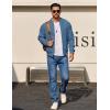 imageCOOFANDY Mens Cotton Bomber Jacket Lightweight Flight Jackets Casual Softshell Varisty JacketNavy