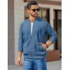 imageCOOFANDY Mens Cotton Bomber Jacket Lightweight Flight Jackets Casual Softshell Varisty JacketNavy