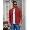 imageCOOFANDY Mens Cotton Bomber Jacket Lightweight Flight Jackets Casual Softshell Varisty JacketWine Red