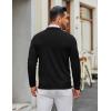 imageCOOFANDY Mens Crew Neck Pullover Sweater Slim Fit Long Sleeve Knit Sweaters Lightweight Dress Casual Crewneck SweaterBlack
