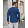 imageCOOFANDY Mens Crew Neck Pullover Sweater Slim Fit Long Sleeve Knit Sweaters Lightweight Dress Casual Crewneck SweaterBlue