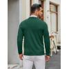 imageCOOFANDY Mens Crew Neck Pullover Sweater Slim Fit Long Sleeve Knit Sweaters Lightweight Dress Casual Crewneck SweaterDark Green