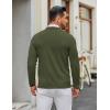 imageCOOFANDY Mens Crew Neck Pullover Sweater Slim Fit Long Sleeve Knit Sweaters Lightweight Dress Casual Crewneck SweaterDeep Army Green