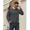 imageCOOFANDY Mens Crew Neck Pullover Sweater Slim Fit Long Sleeve Knit Sweaters Lightweight Dress Casual Crewneck SweaterGrey