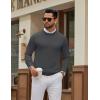 imageCOOFANDY Mens Crew Neck Pullover Sweater Slim Fit Long Sleeve Knit Sweaters Lightweight Dress Casual Crewneck SweaterGrey
