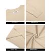 imageCOOFANDY Mens Crew Neck Pullover Sweater Slim Fit Long Sleeve Knit Sweaters Lightweight Dress Casual Crewneck SweaterKhaki