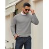 imageCOOFANDY Mens Crew Neck Pullover Sweater Slim Fit Long Sleeve Knit Sweaters Lightweight Dress Casual Crewneck SweaterLight Grey