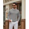 imageCOOFANDY Mens Crew Neck Pullover Sweater Slim Fit Long Sleeve Knit Sweaters Lightweight Dress Casual Crewneck SweaterLight Grey