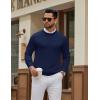 imageCOOFANDY Mens Crew Neck Pullover Sweater Slim Fit Long Sleeve Knit Sweaters Lightweight Dress Casual Crewneck SweaterNavy Blue