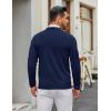 imageCOOFANDY Mens Crew Neck Pullover Sweater Slim Fit Long Sleeve Knit Sweaters Lightweight Dress Casual Crewneck SweaterNavy Blue