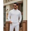 imageCOOFANDY Mens Crew Neck Pullover Sweater Slim Fit Long Sleeve Knit Sweaters Lightweight Dress Casual Crewneck SweaterWhite