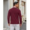 imageCOOFANDY Mens Crew Neck Pullover Sweater Slim Fit Long Sleeve Knit Sweaters Lightweight Dress Casual Crewneck SweaterWine Red