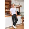 imageCOOFANDY Mens Drawstring Casual Pants Cotton Twill Elastic Waist Chino PantsBlack
