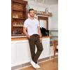 imageCOOFANDY Mens Drawstring Casual Pants Cotton Twill Elastic Waist Chino PantsBrown