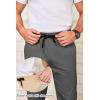imageCOOFANDY Mens Drawstring Casual Pants Cotton Twill Elastic Waist Chino PantsDark Grey