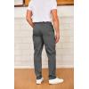 imageCOOFANDY Mens Drawstring Casual Pants Cotton Twill Elastic Waist Chino PantsDark Grey