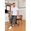 imageCOOFANDY Mens Drawstring Casual Pants Cotton Twill Elastic Waist Chino PantsDark Grey