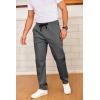 imageCOOFANDY Mens Drawstring Casual Pants Cotton Twill Elastic Waist Chino PantsDark Grey