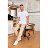imageCOOFANDY Mens Drawstring Casual Pants Cotton Twill Elastic Waist Chino PantsKhaki