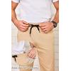 imageCOOFANDY Mens Drawstring Casual Pants Cotton Twill Elastic Waist Chino PantsKhaki