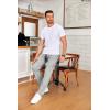 imageCOOFANDY Mens Drawstring Casual Pants Cotton Twill Elastic Waist Chino PantsLight Grey