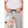 imageCOOFANDY Mens Drawstring Casual Pants Cotton Twill Elastic Waist Chino PantsLight Grey