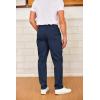 imageCOOFANDY Mens Drawstring Casual Pants Cotton Twill Elastic Waist Chino PantsNavy