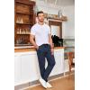 imageCOOFANDY Mens Drawstring Casual Pants Cotton Twill Elastic Waist Chino PantsNavy