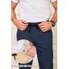 imageCOOFANDY Mens Drawstring Casual Pants Cotton Twill Elastic Waist Chino PantsNavy