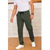 imageCOOFANDY Mens Drawstring Casual Pants Cotton Twill Elastic Waist Chino PantsOlive Green