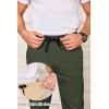 imageCOOFANDY Mens Drawstring Casual Pants Cotton Twill Elastic Waist Chino PantsOlive Green