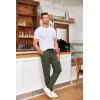 imageCOOFANDY Mens Drawstring Casual Pants Cotton Twill Elastic Waist Chino PantsOlive Green