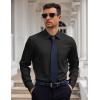 imageCOOFANDY Mens Dress Shirt Long Sleeve Button Down Shirts Business Casual Wrinkle Free Shirts with PocketBlack
