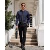 imageCOOFANDY Mens Dress Shirt Long Sleeve Button Down Shirts Business Casual Wrinkle Free Shirts with PocketBlue Purple